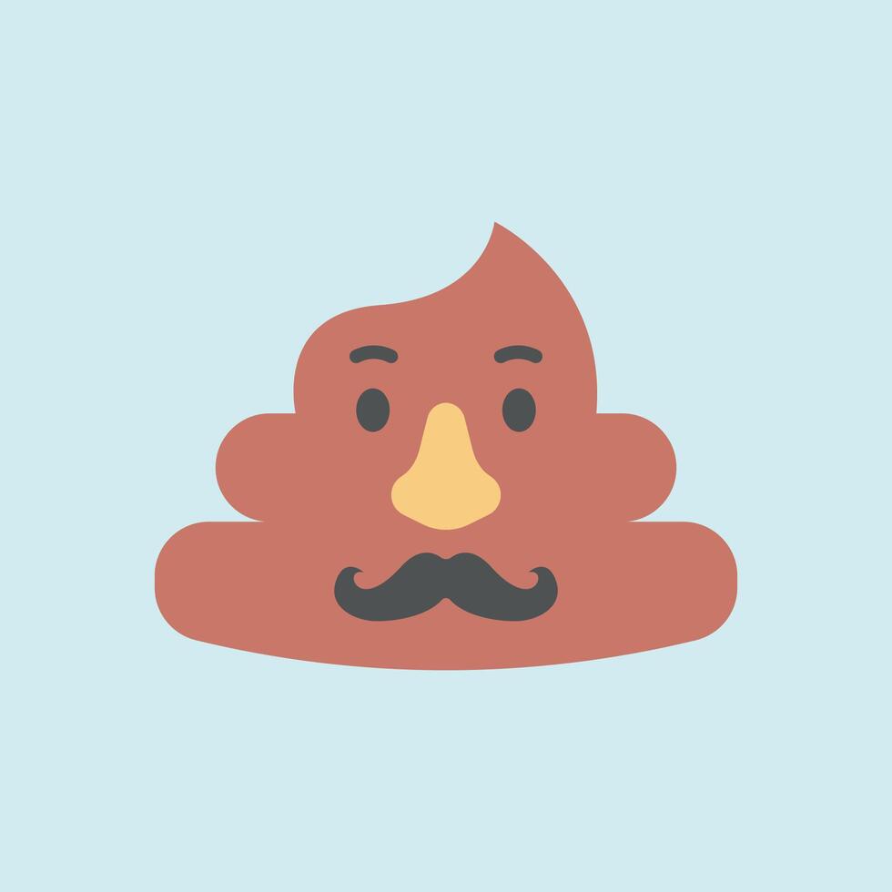 Smiling poop icon adds a funny, cheerful touch to humorous content and playful graphics. vector