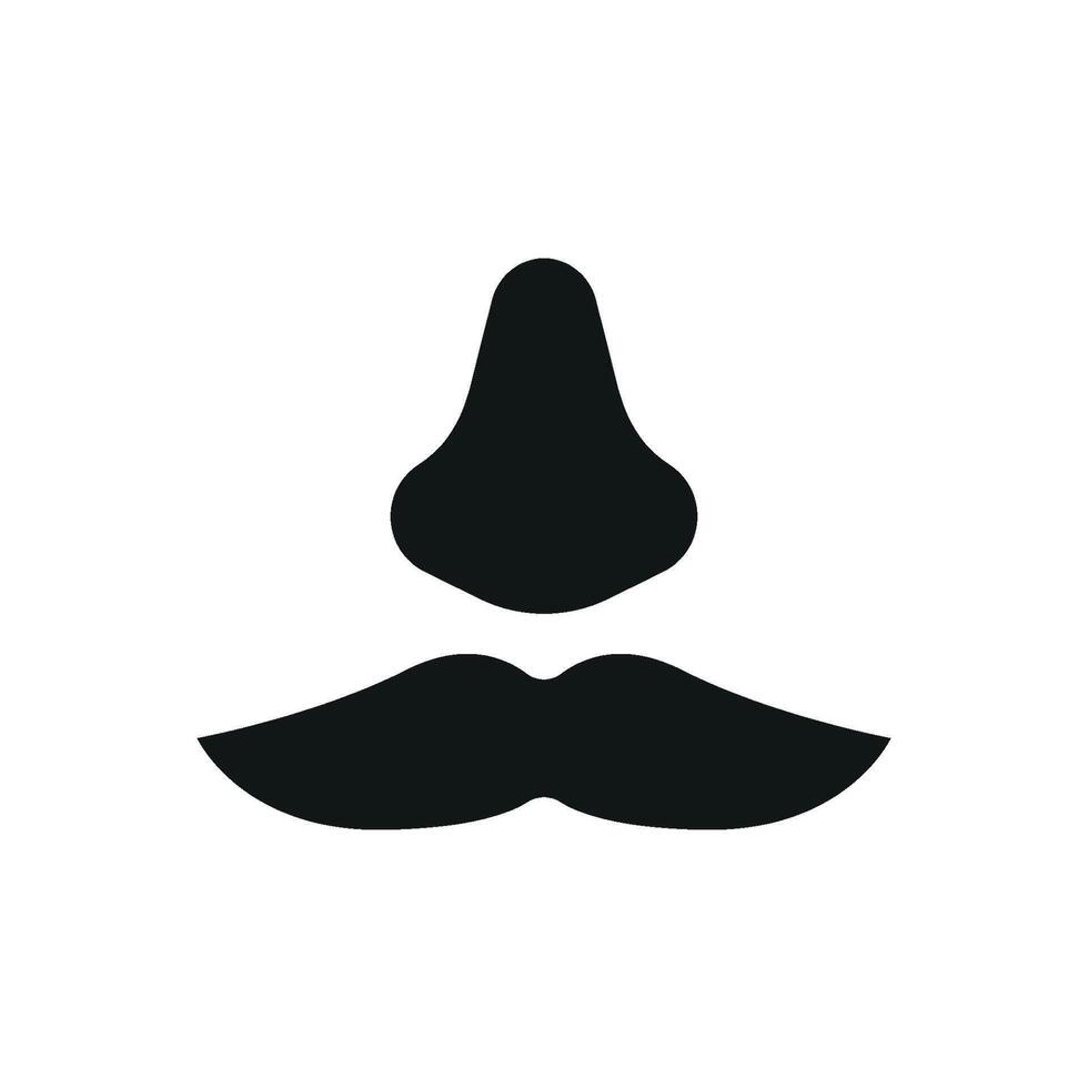 Detective mustache icon symbolizes mystery role-play and humorous vector
