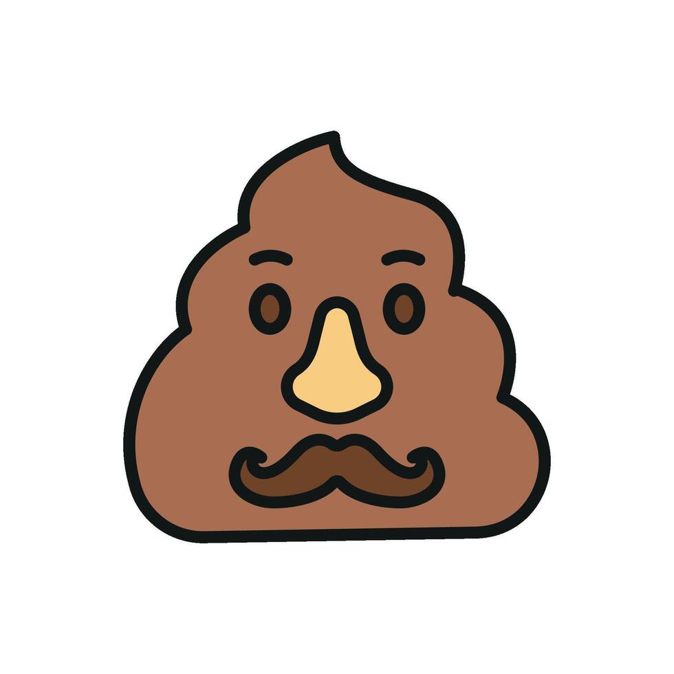 Fake poop icon symbolizes humor, pranks, and playful mischief for fun designs. vector