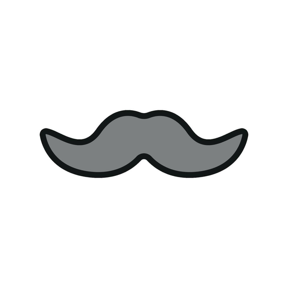 Golden mustache icon symbolizes luxury, humor, and high-class prank styling. vector