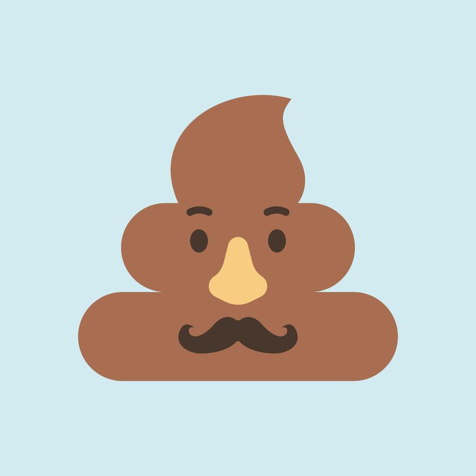 Soft-serve style poop icon resembles ice cream, perfect for comedy and trick illustrations. vector