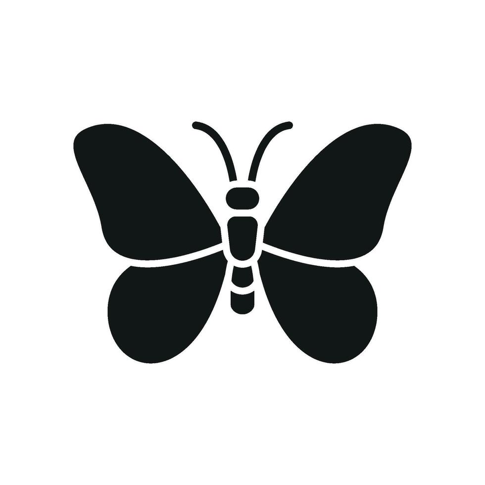 Vintage butterfly icon evokes nostalgia, classic beauty, and timeless charm for retro-style artwork. vector