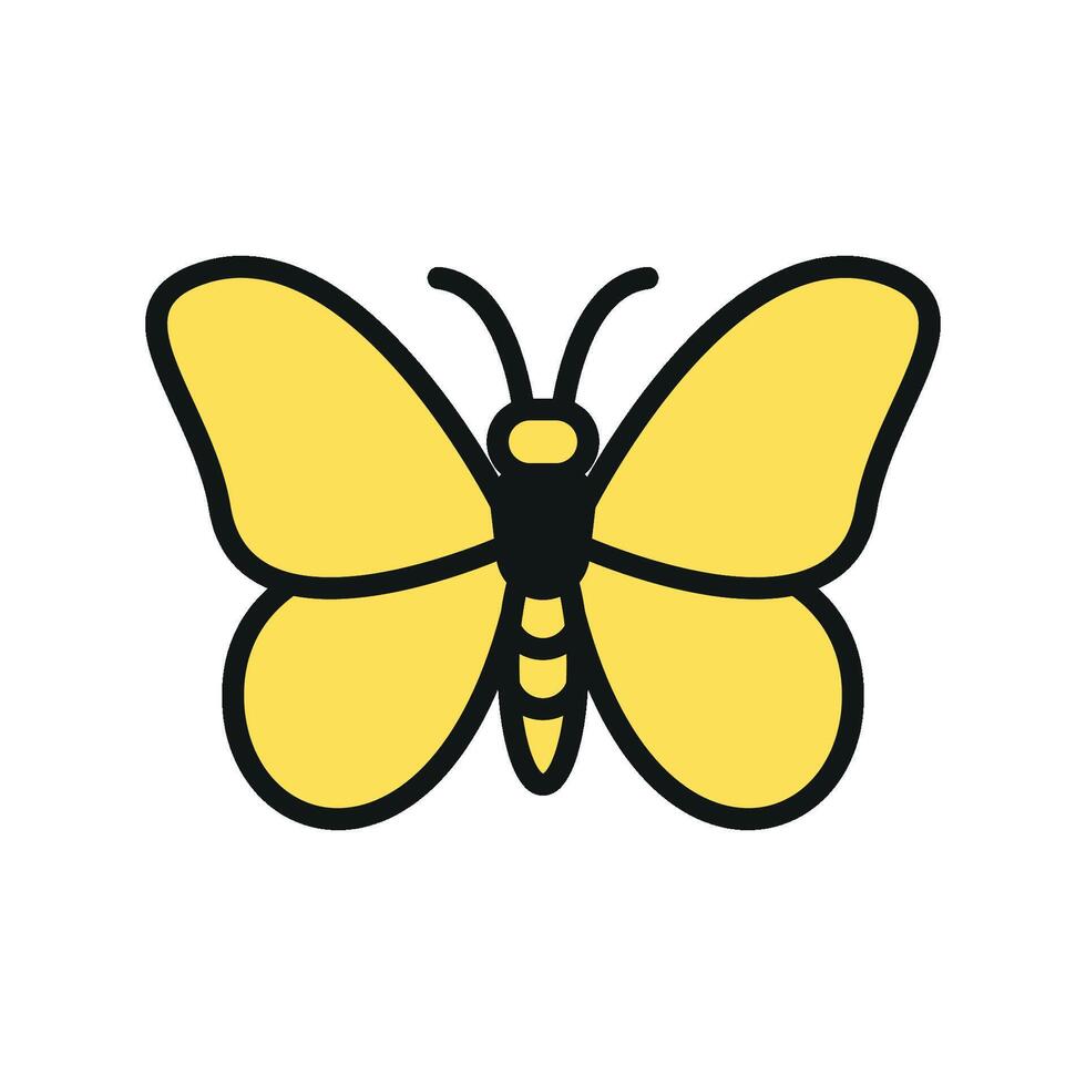 Colorful butterfly icon represents freedom, creativity, and vibrancy for artistic and decorative illustrations. vector