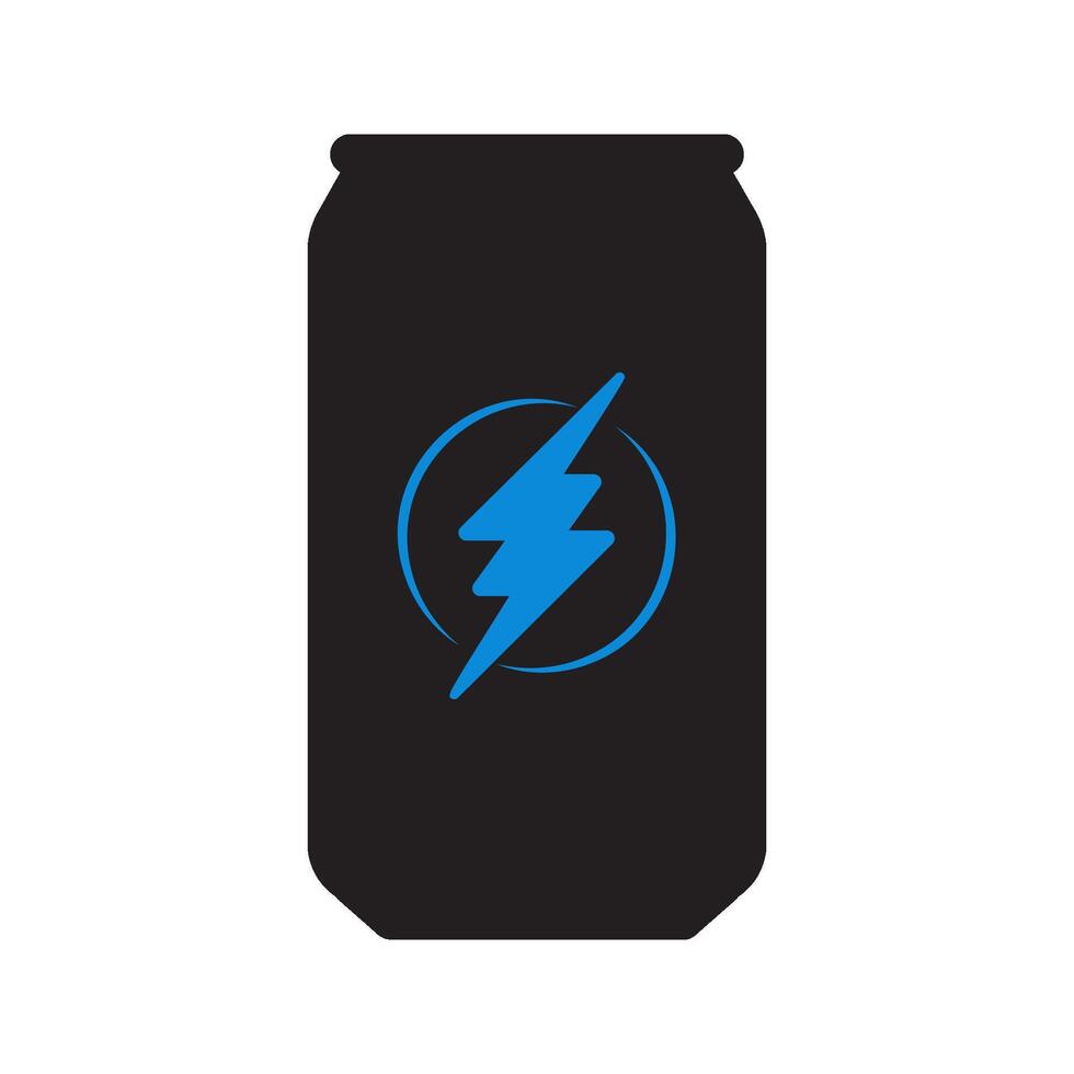 energy drink can icon. aluminum soda can line art icon for apps and websites, logo, application, UI. illustration, isolated on white background vector