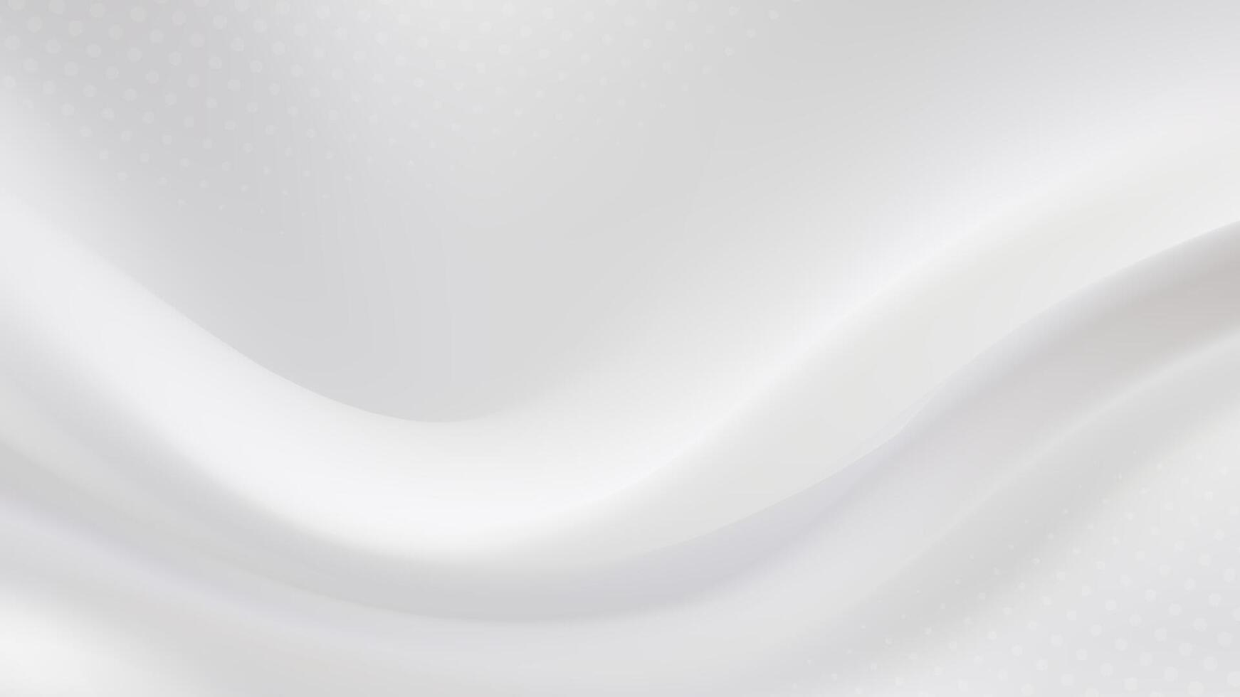 Abstract background with flowing white silk texture. vector