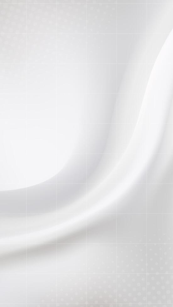 Vertical abstract background with flowing white silk texture. vector