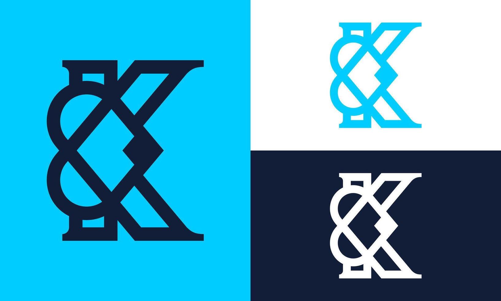 Modern K heart logo. vector