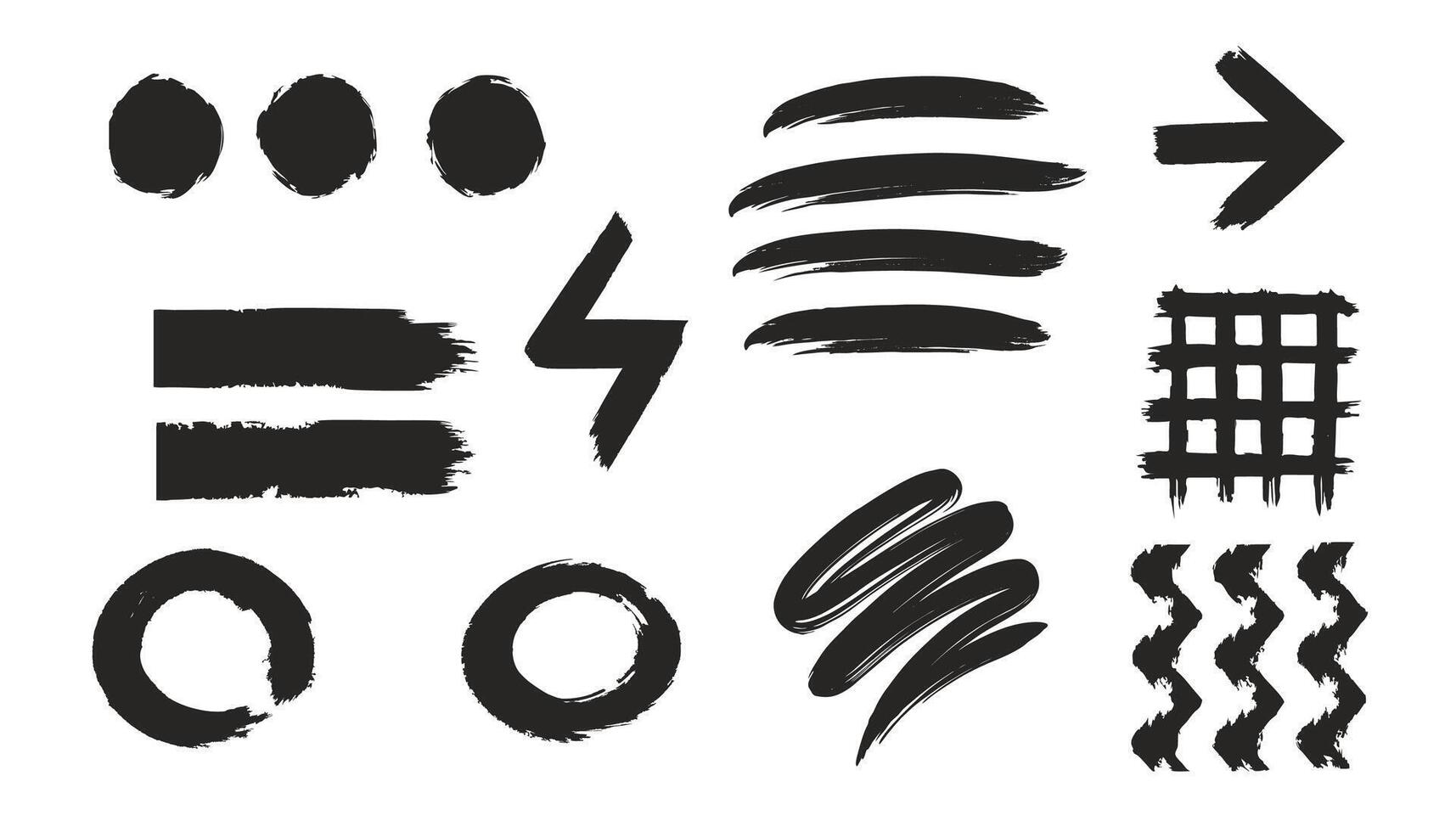 Arrow brush line chalk sketch texture brush set. Crayon marker scribble sketch stroke arrow element line brush hand drawn design. illustration. vector