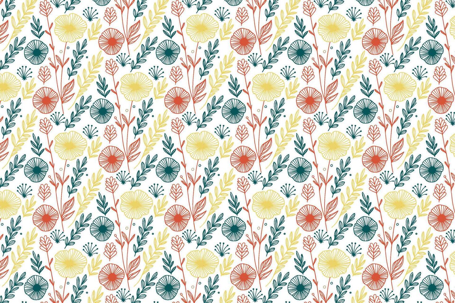 elegant seamless one line floral texture for abstract packaging, fashion accessories, and soft furnishings vector
