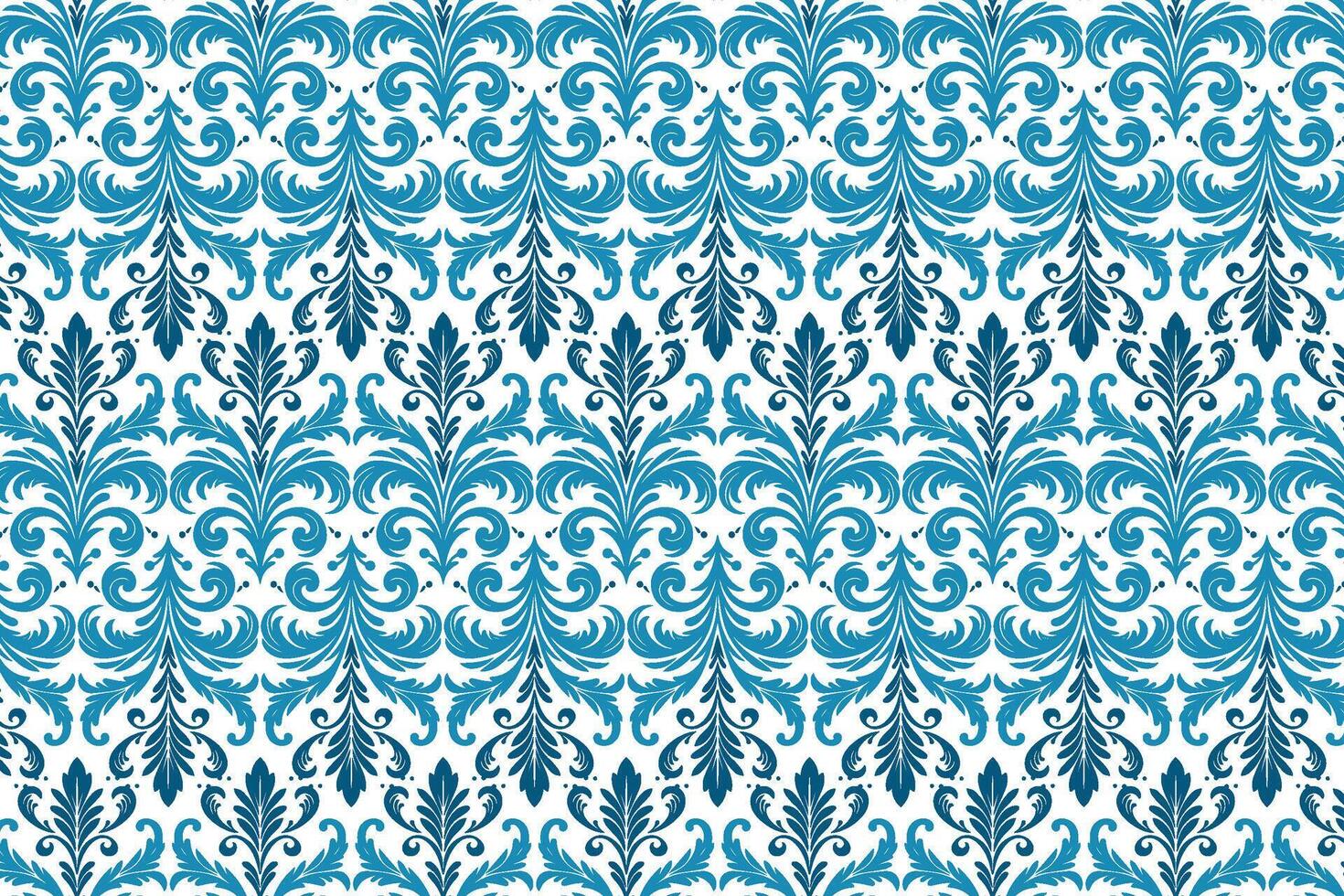 bohemian seamless blue ornamental pattern with intricate floral swirls for trendy textile accessories and fashion designs vector
