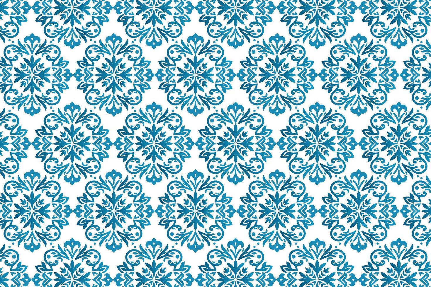 sophisticated seamless blue ornamental pattern with detailed floral textures for high-end home decor and fashion textiles vector