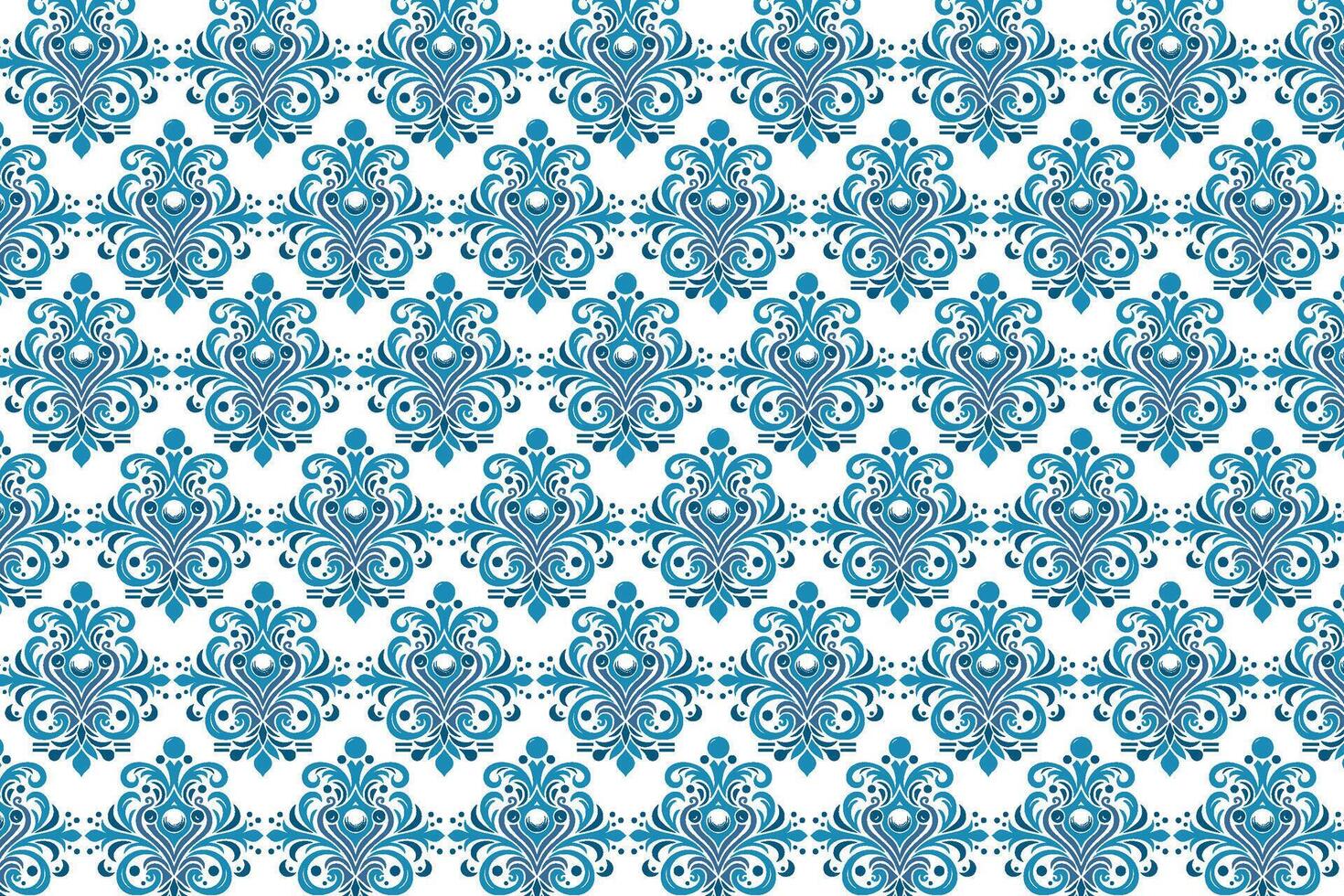 timeless seamless blue ornamental pattern with delicate floral textures for high-quality home textiles and accessories vector
