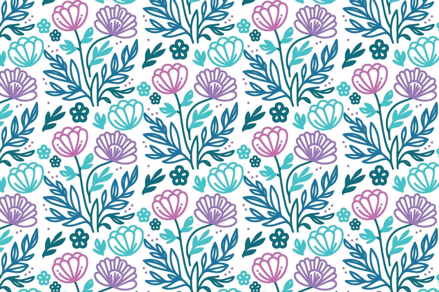 outline floral pattern with continuous line rose motifs for soft textile fabric and seamless decor elements vector