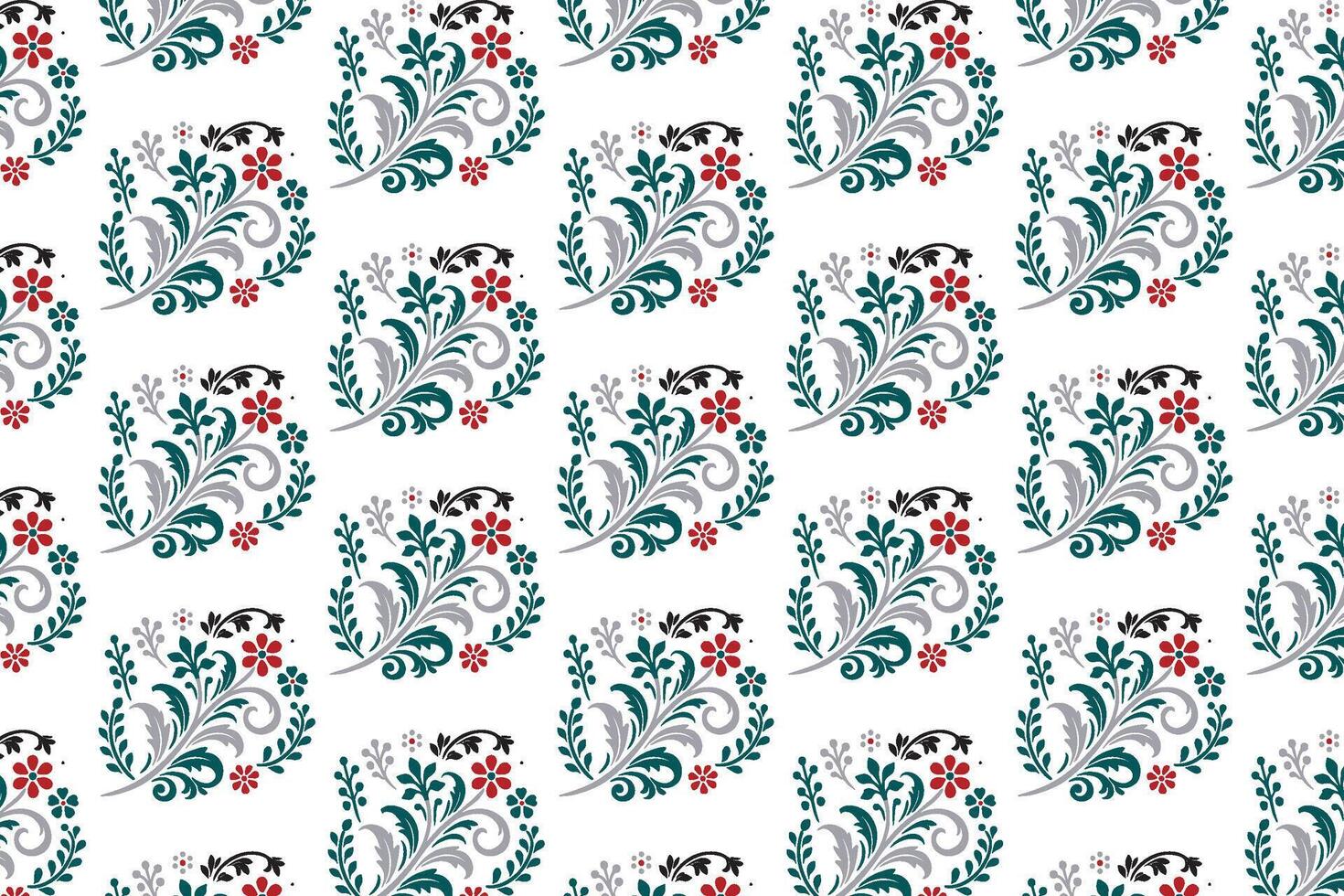 seamless background with nature-inspired floral bunches and artistic botanical leaf drawings for wallpaper and surface design vector