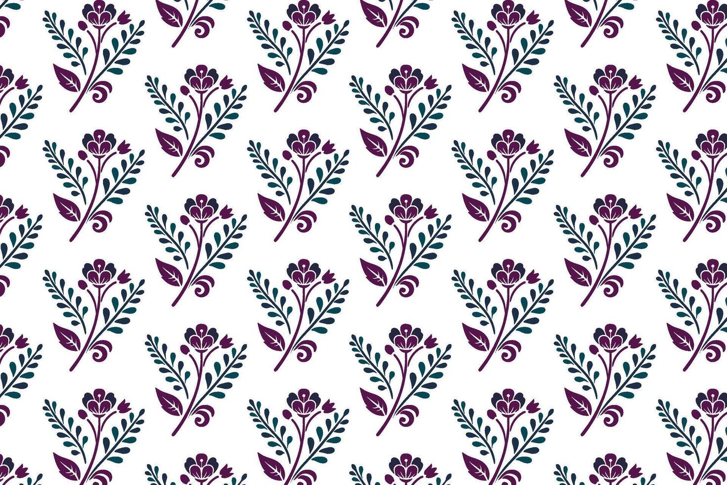 stylish garden floral bunch seamless pattern with leaf artwork and botanical inspiration for modern textile prints vector