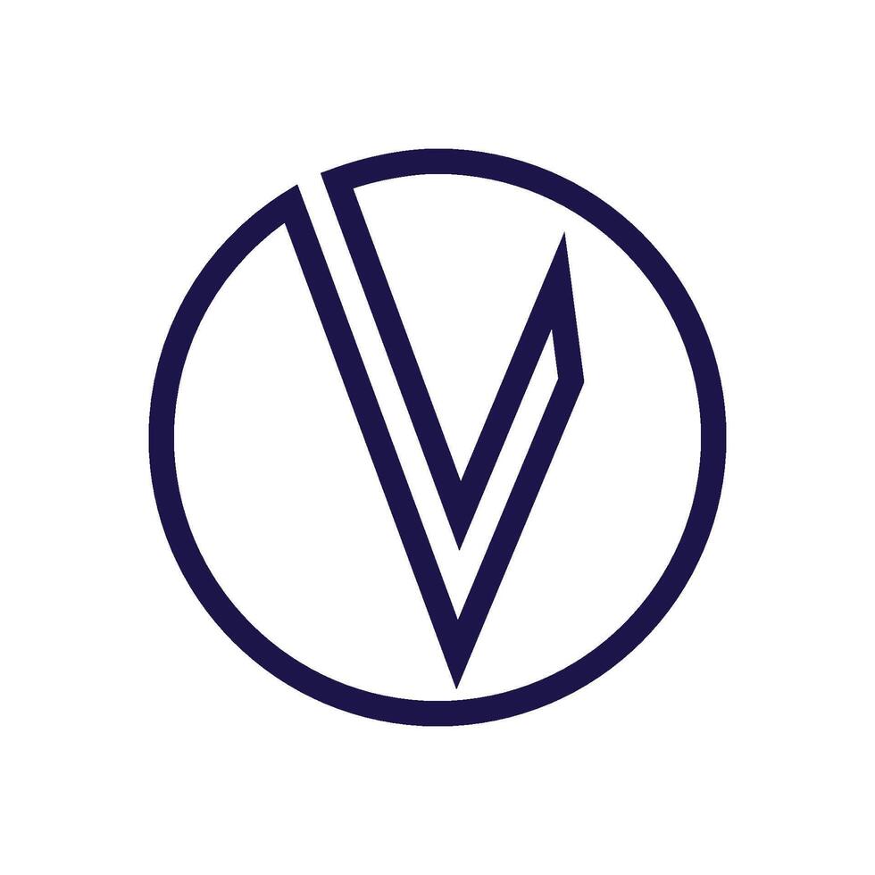 V Letter icon illustration vector