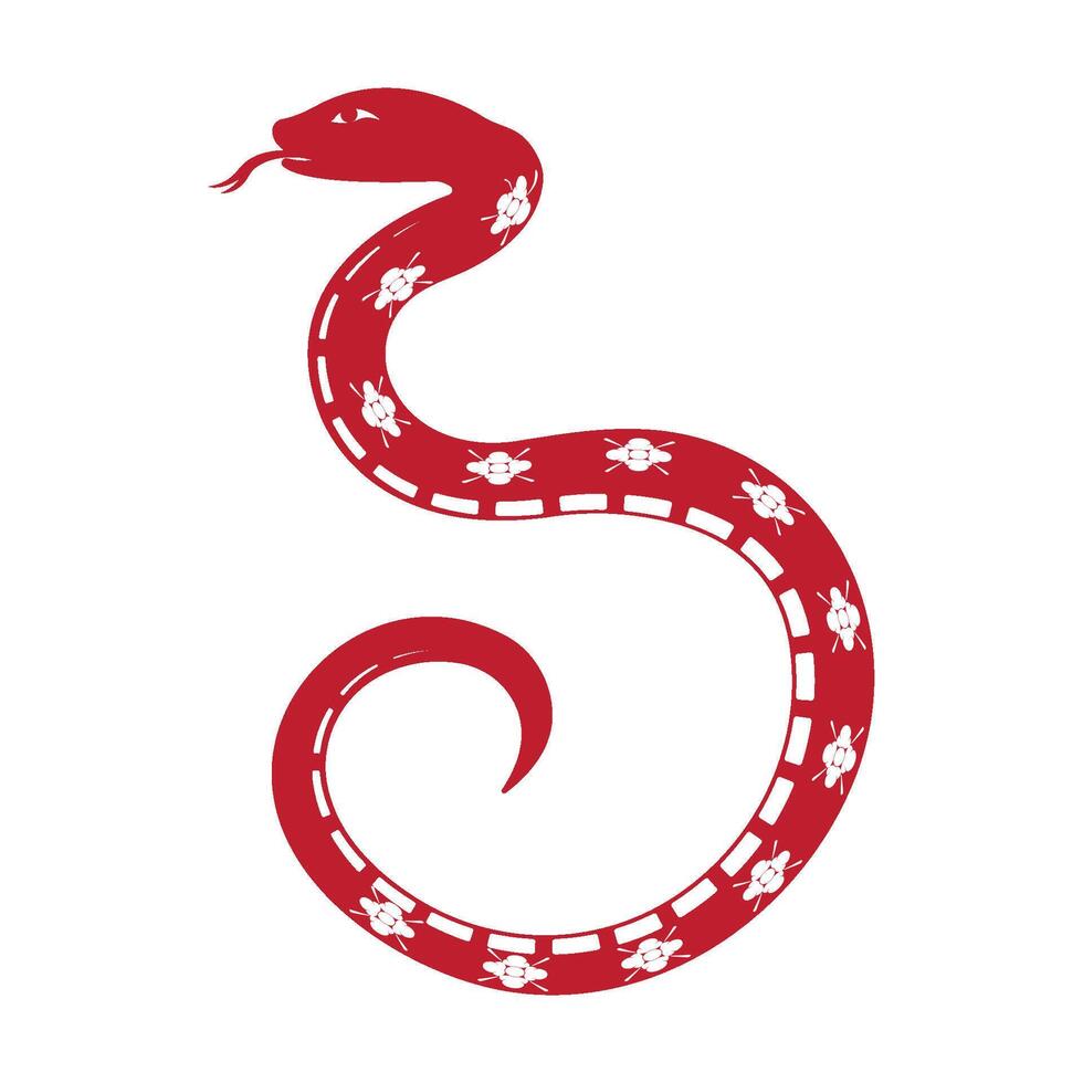 year calendar and Chinese New Year with snake vector