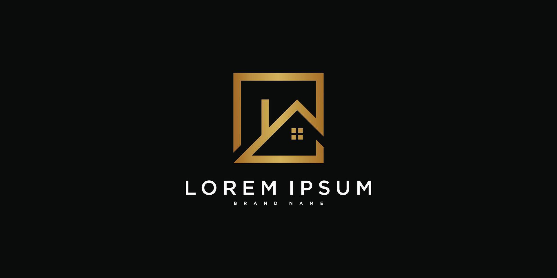House logo design with creative modern concept. Premium vector