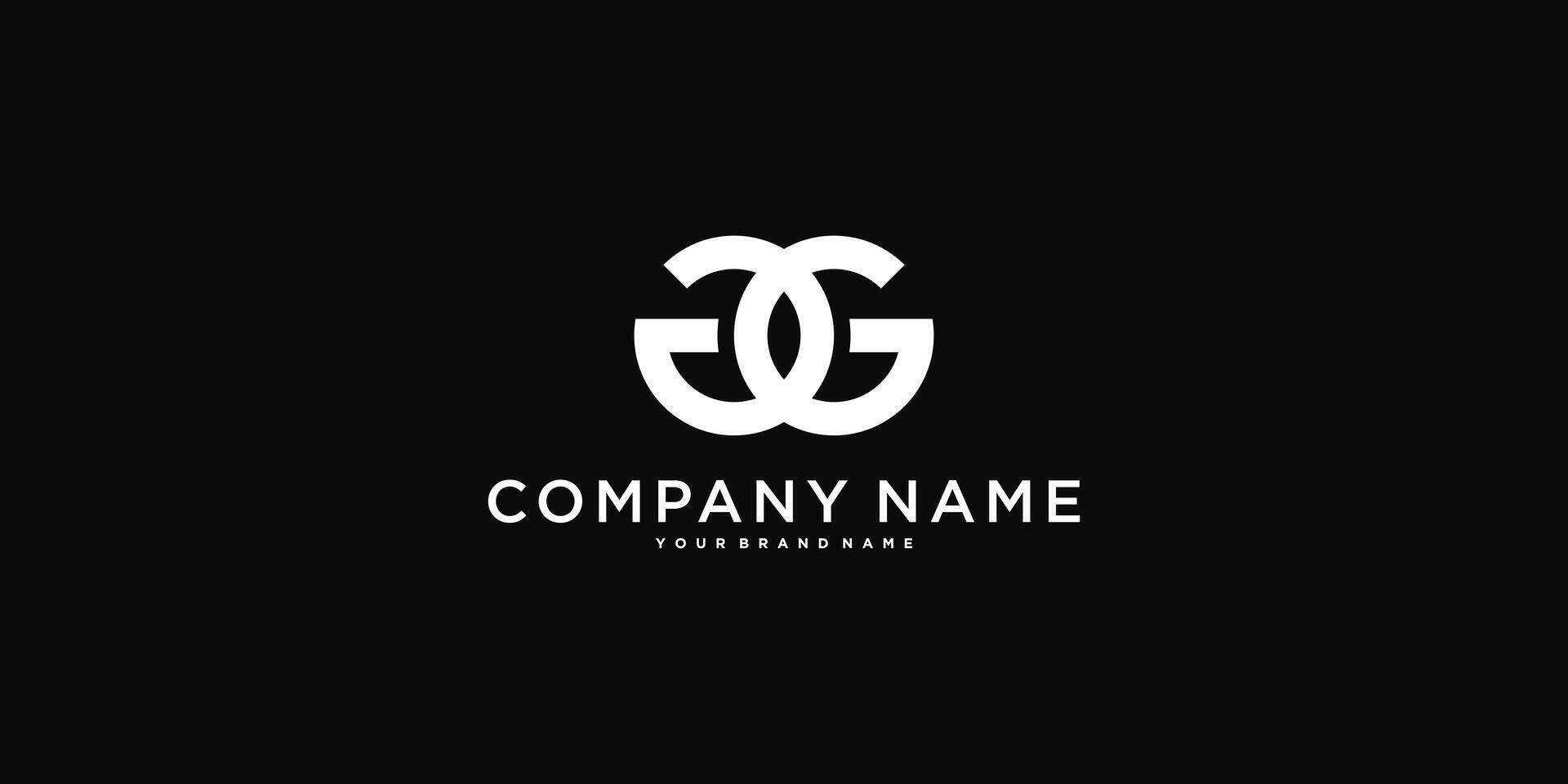 GG letter logo design. Creative G G letter icon vector