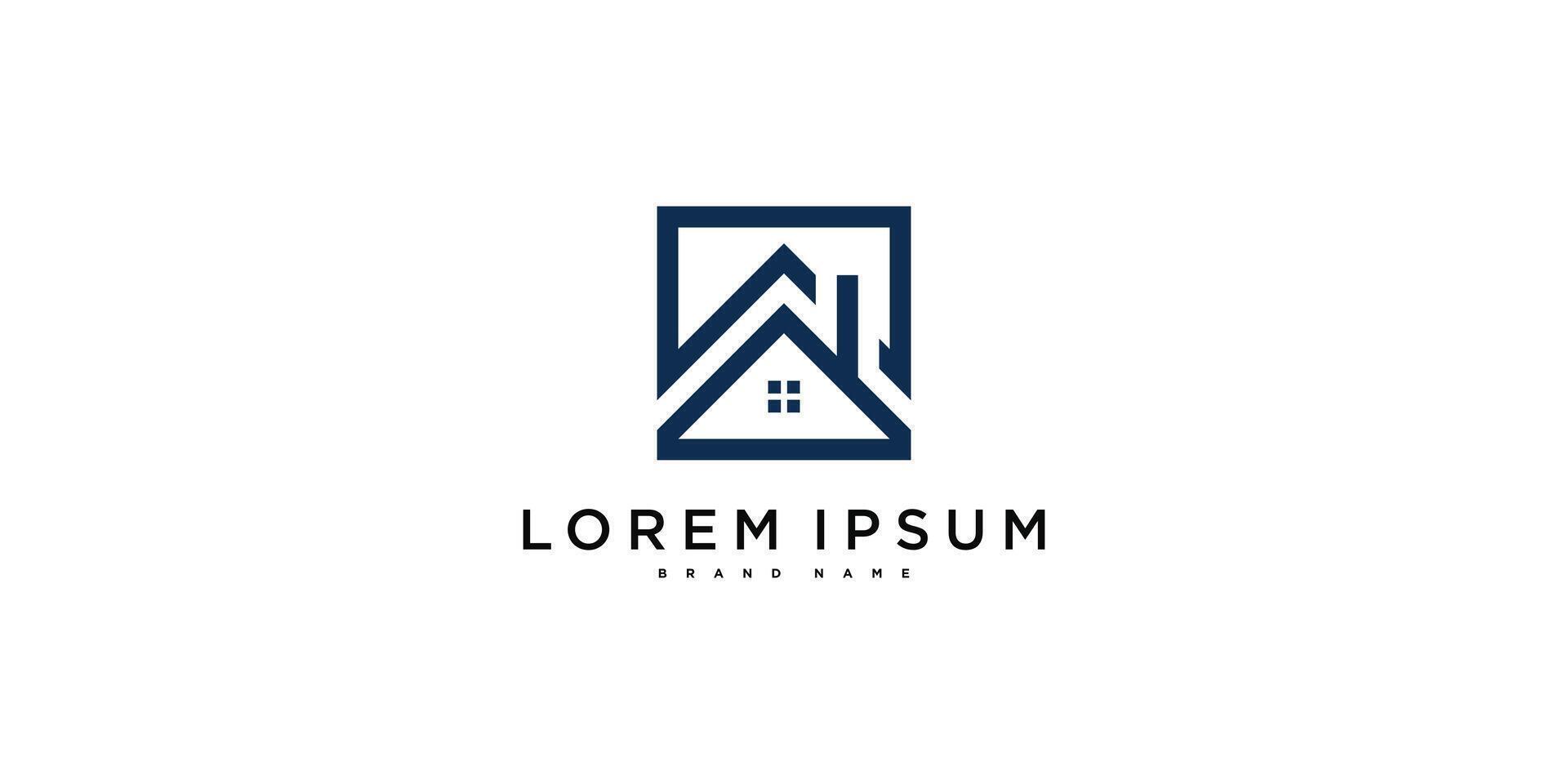House logo design with creative modern vector