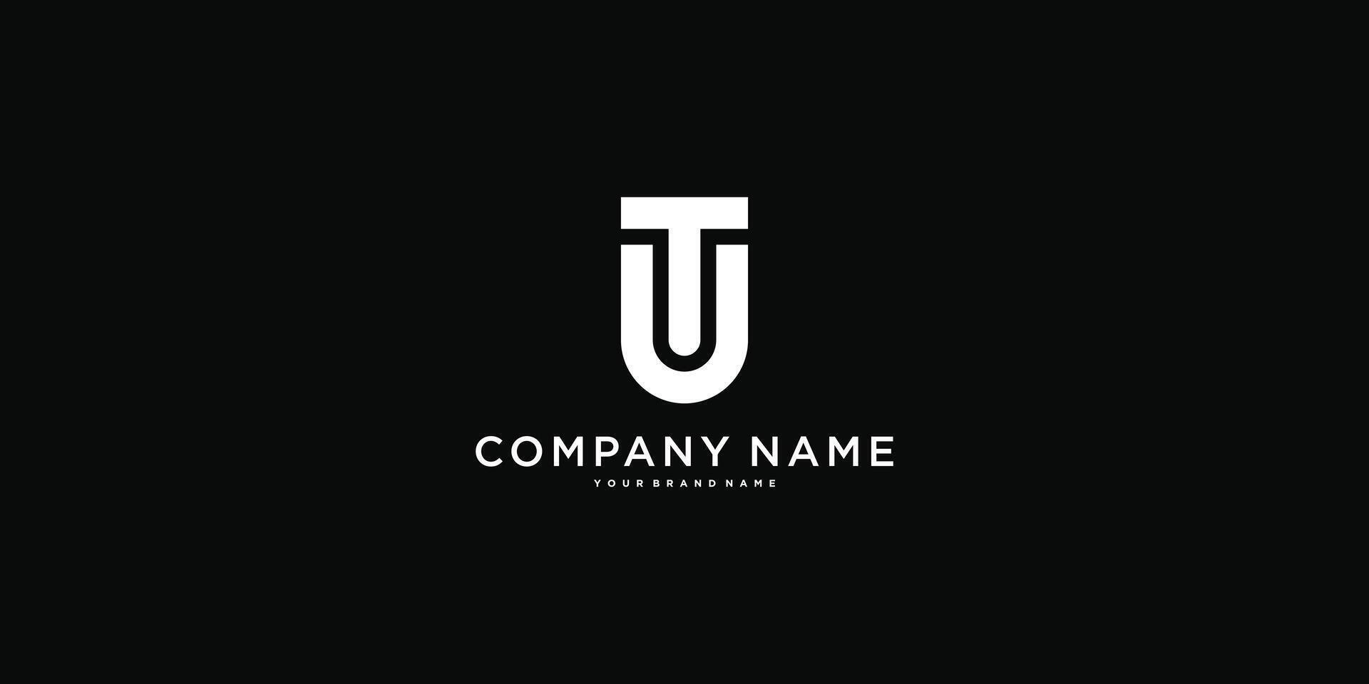 UT or TU letter logo designs. Creative U T letter icon. vector