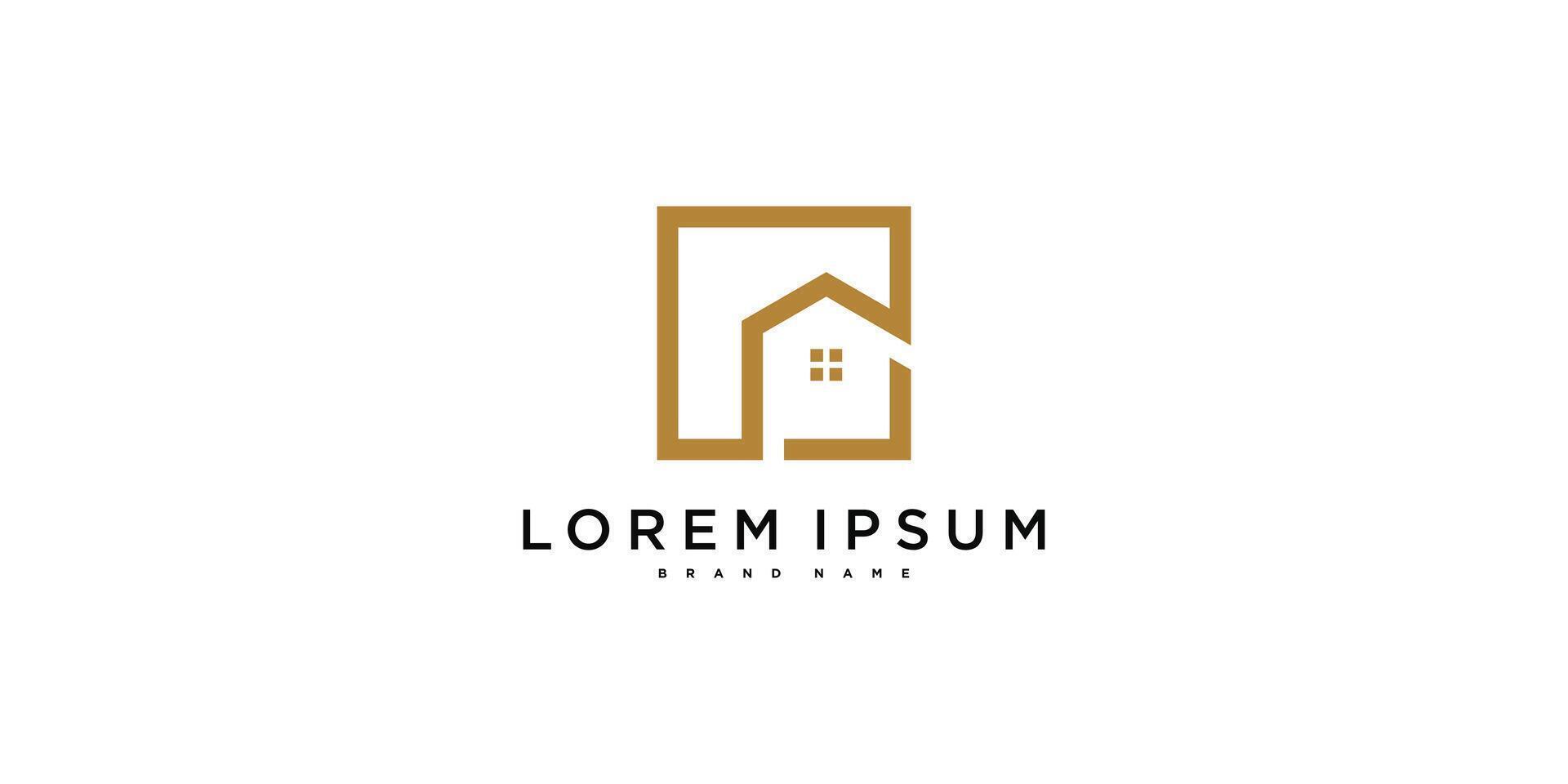 House logo design with creative concept vector