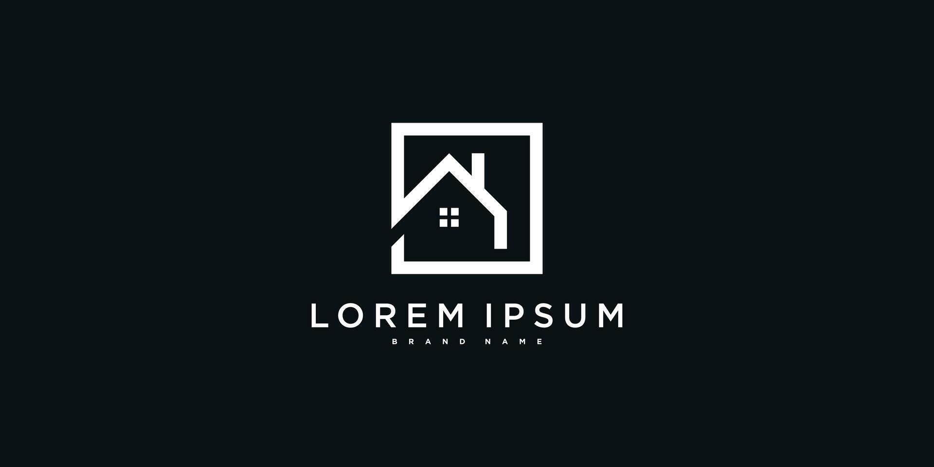 House logo designs with creative modern outline concept. vector