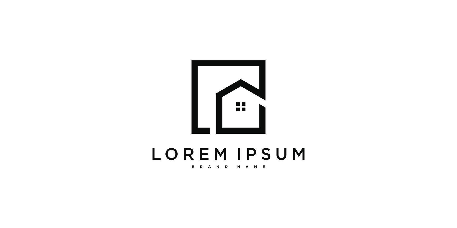 House logo design with creative concept. Premium vector
