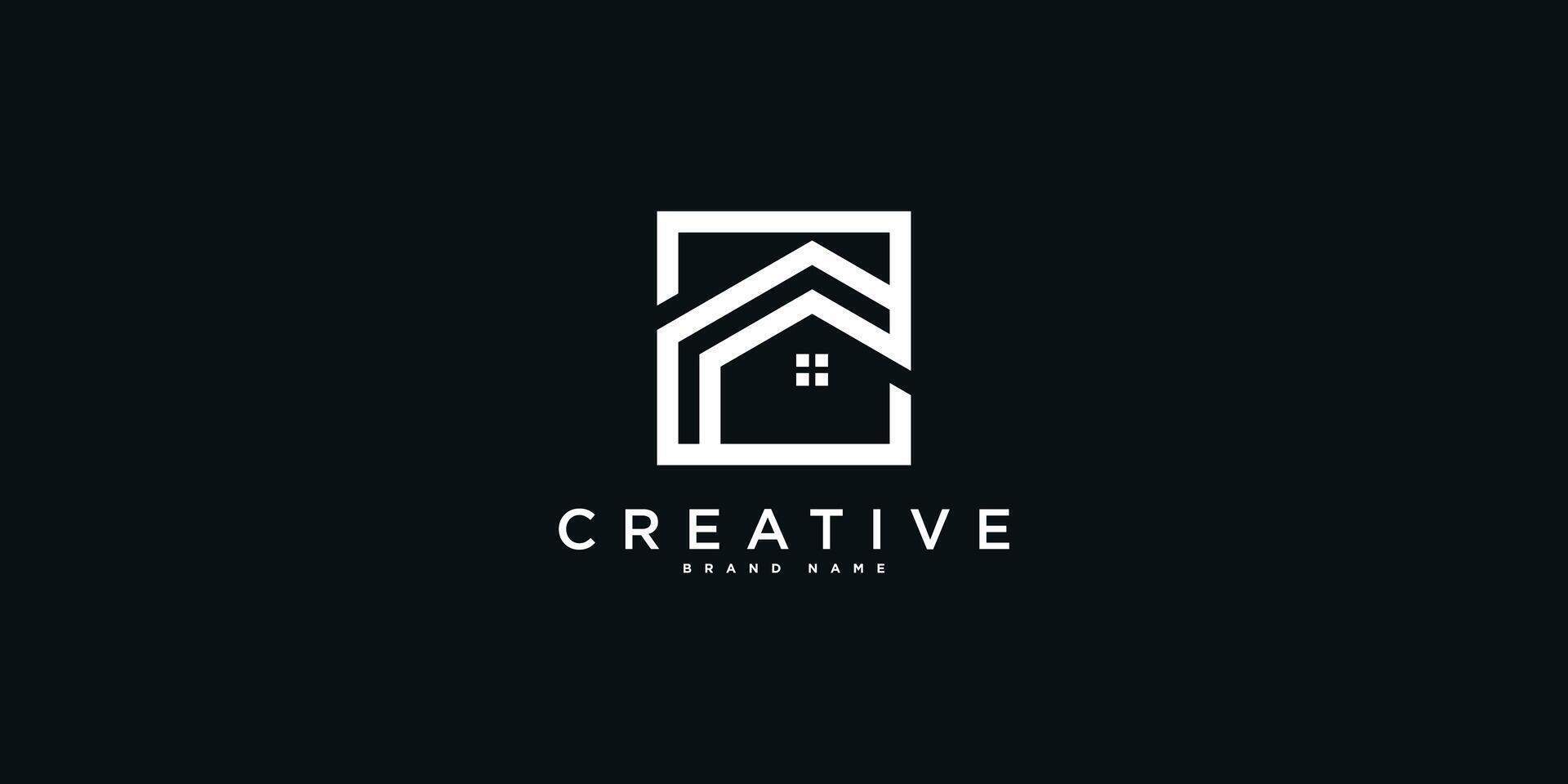 House logo design with creative modern concept. vector