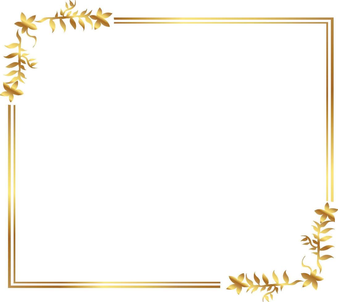 Gold border golden warm color frame free illustrations vector