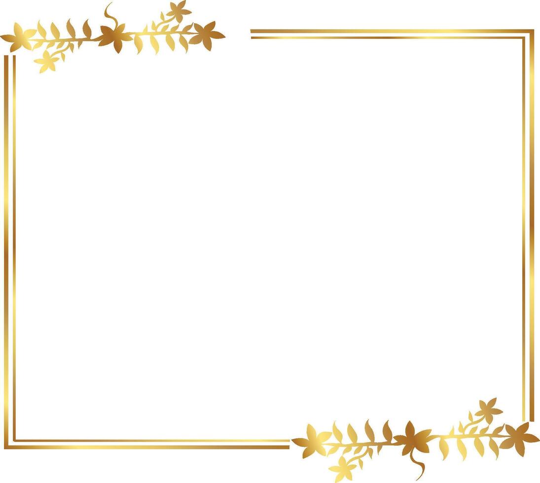 Gold border golden warm color frame free vector