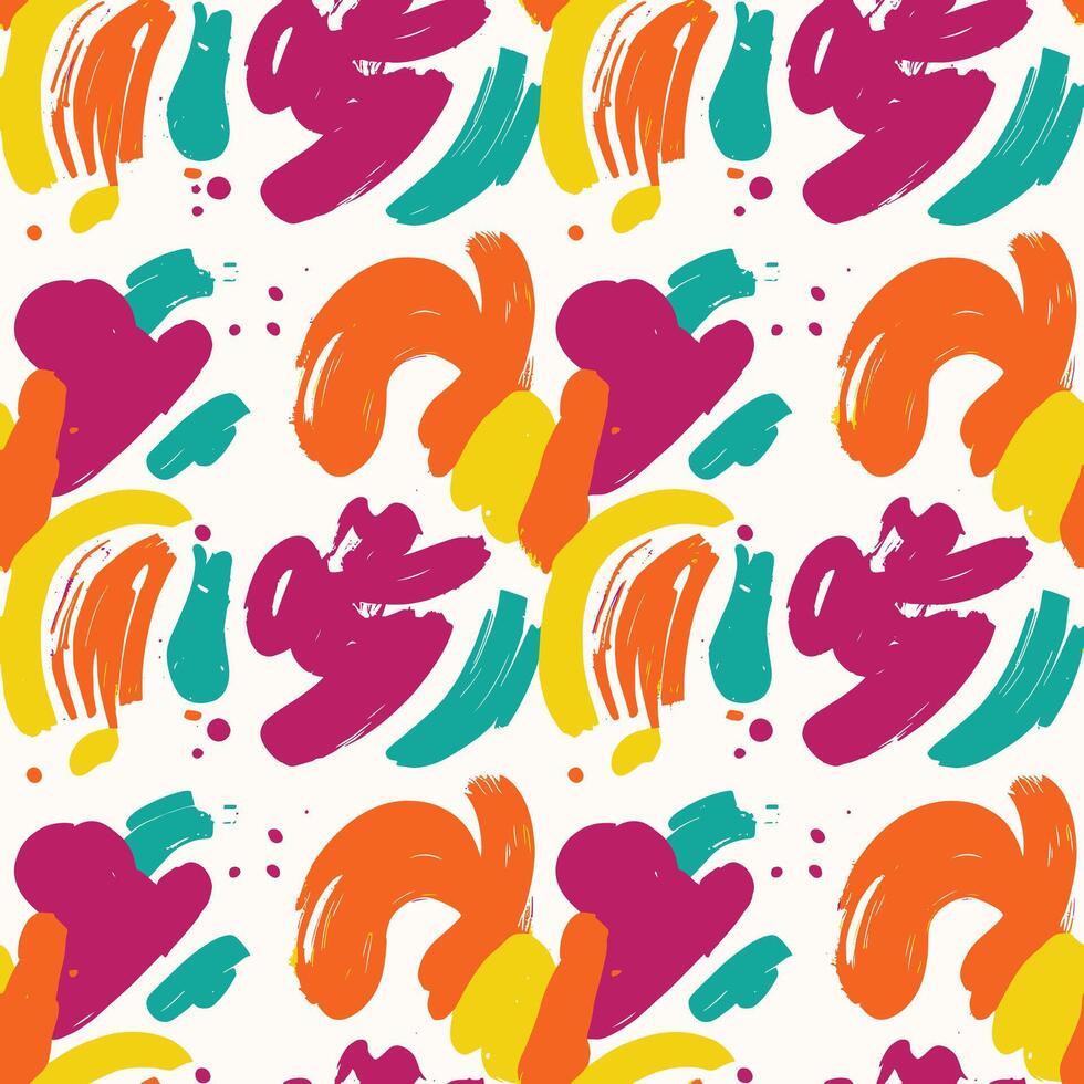 Vibrant abstract pattern featuring bold brushstrokes and organic shapes ideal for modern design use vector