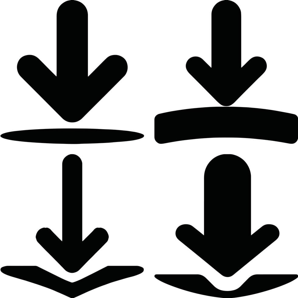 arrow icons ideal for web interfaces apps file download buttons and digital design vector