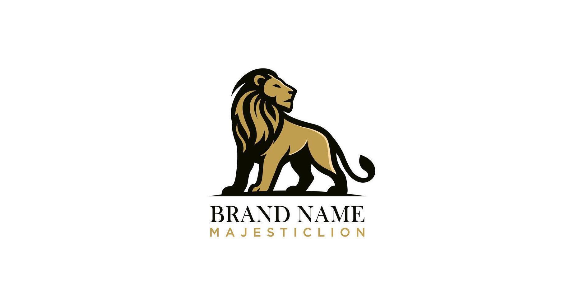 Majestic Lion King Logo vector