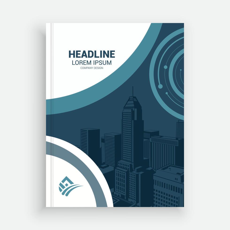 Book cover for a business brochure vector