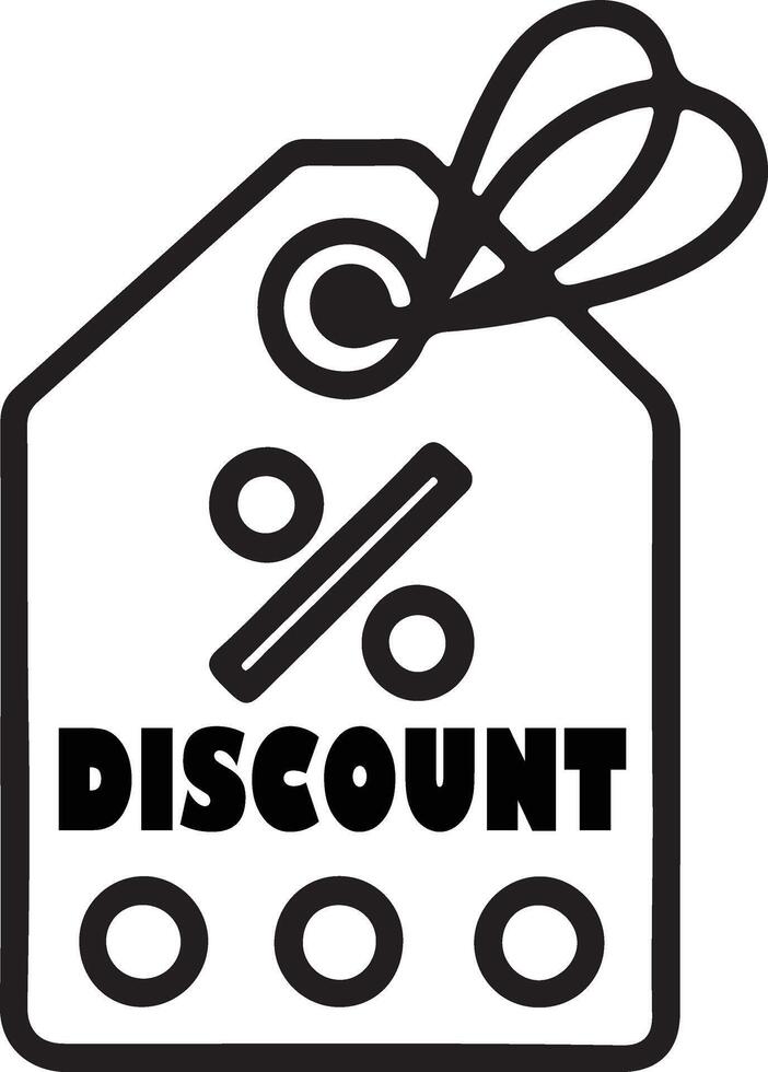 Discount icon. Big offer with discount text icon in flat filled and outline stroke line art. vector