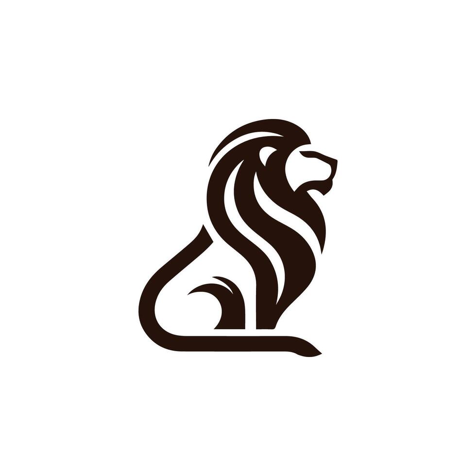 lion logo design template vector