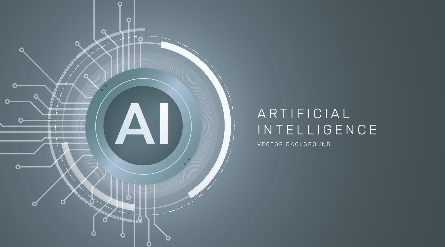 Artificial intelligence abstract background futuristic modern style, Technology concept design, Machine learning and generate by chip, for banner and web template vector