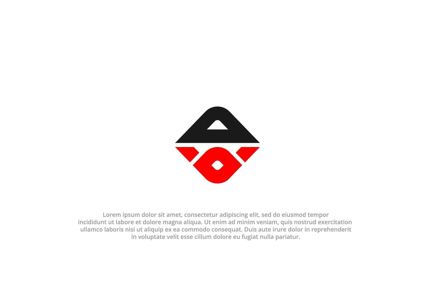 letter do or od abstract business modern minimalist logo vector