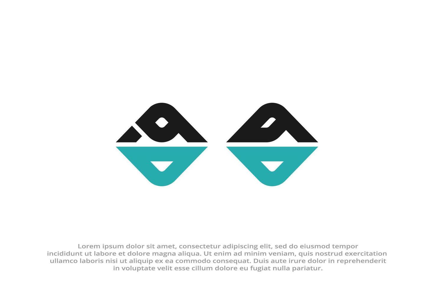 letter bd or db abstract modern business logo vector