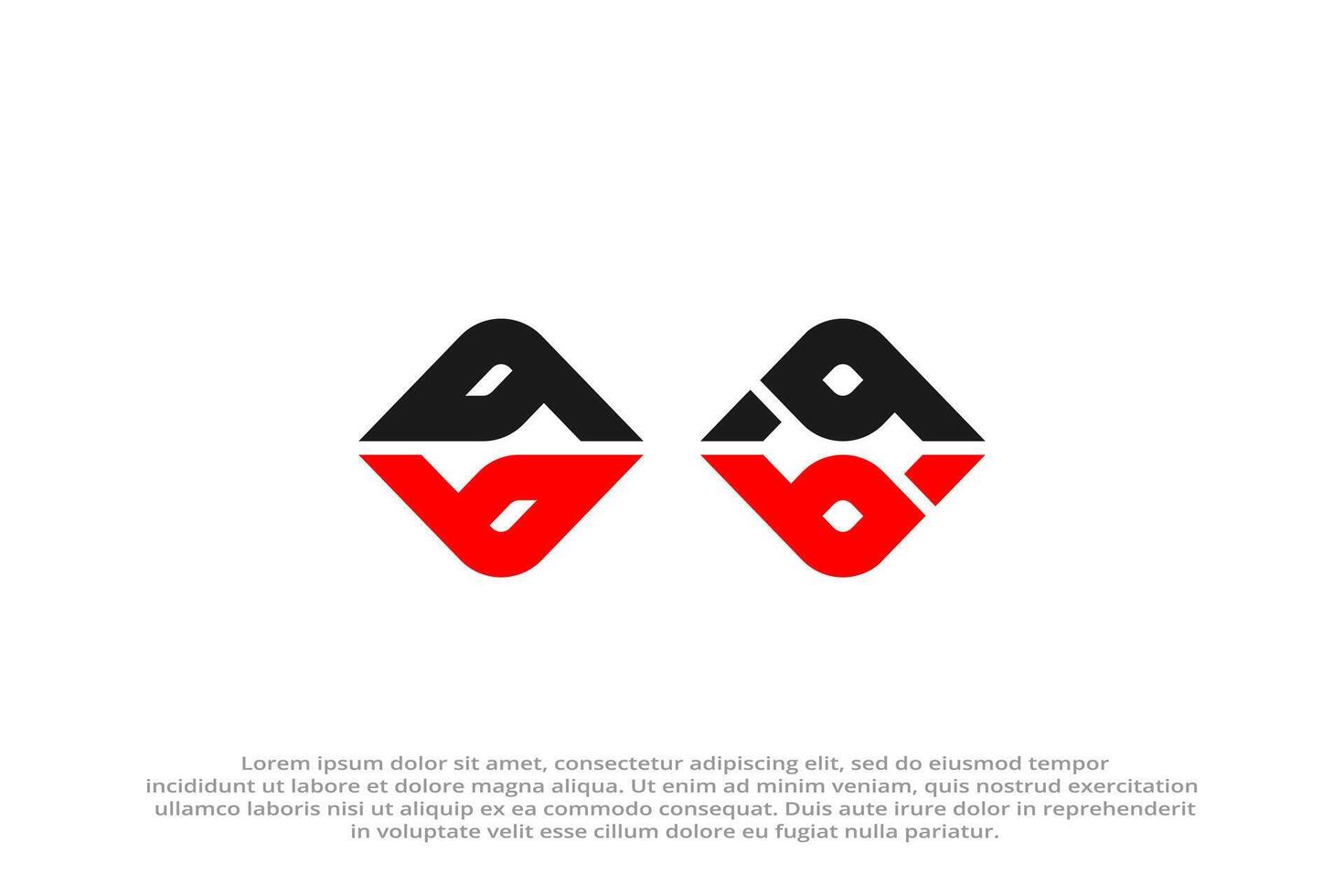letter bb or dd or bp abstract modern business logo vector