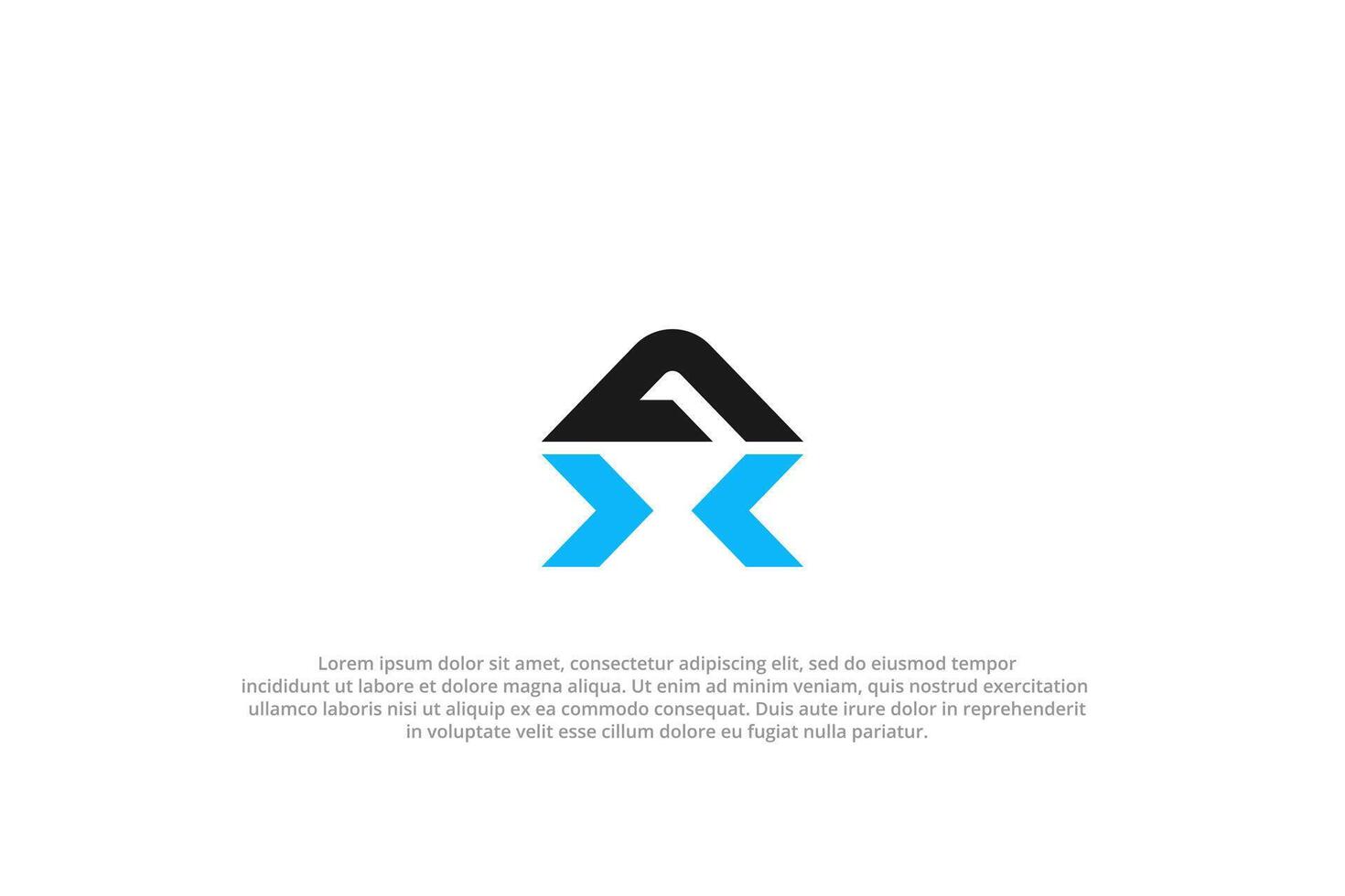 letter gx or xg abstract business modern minimalist logo vector