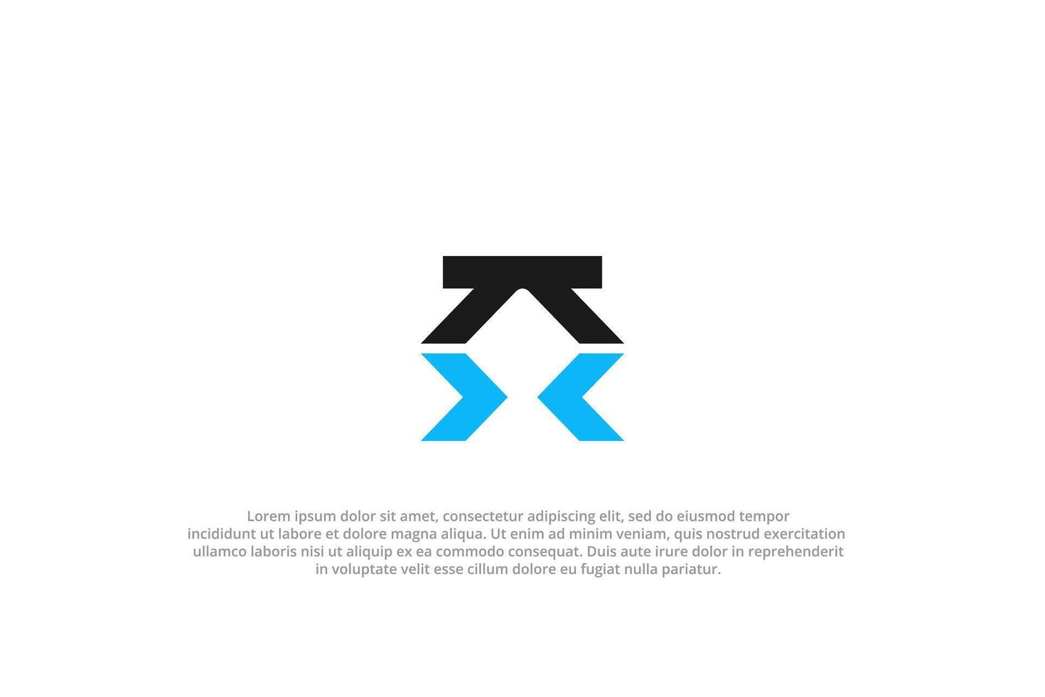 letter kx or xk abstract business modern minimalist logo vector