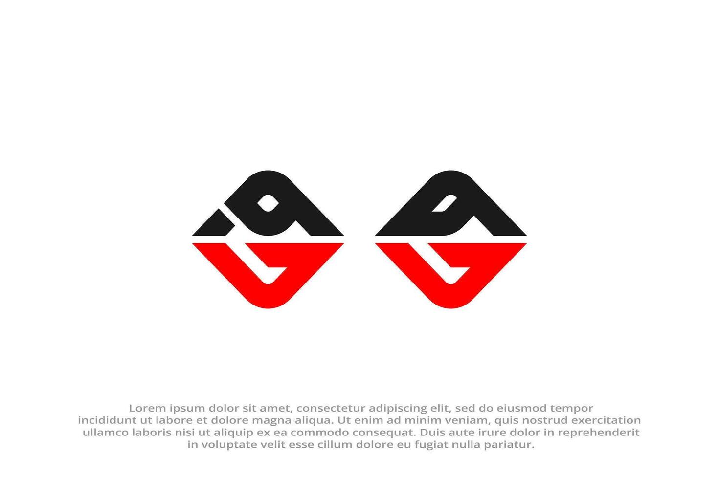 letter bg or gb abstract modern business logo vector