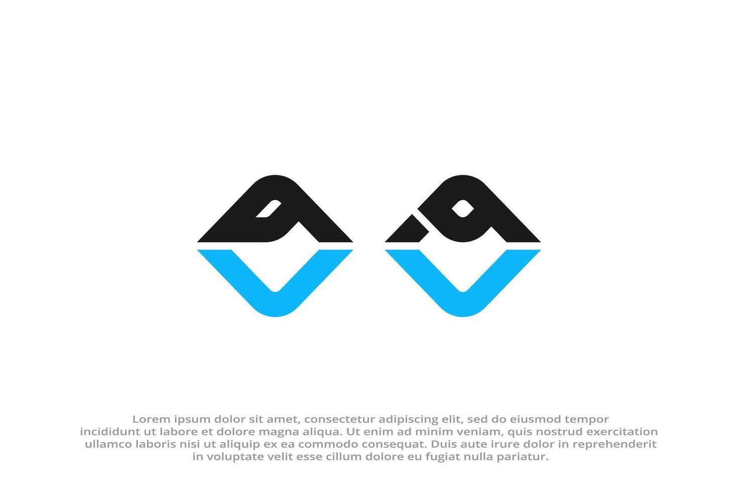 letter bc or ba or bv abstract modern business logo vector