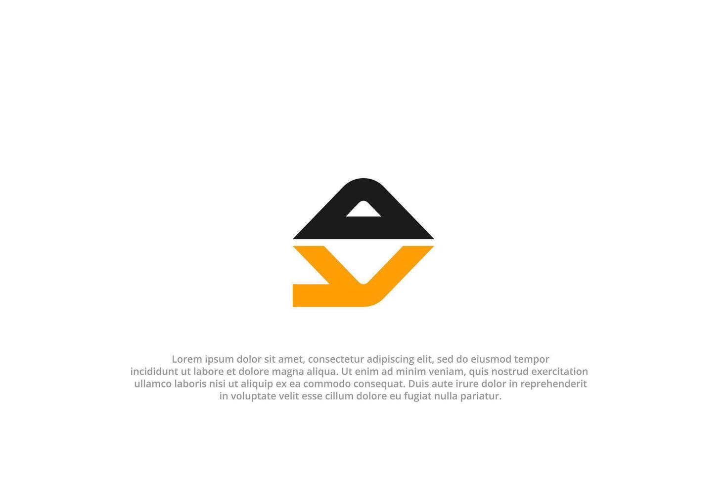 letter dy or yd abstract business modern minimalist logo vector