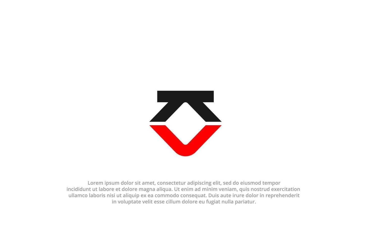 letter kv or ka abstract business modern minimalist logo vector