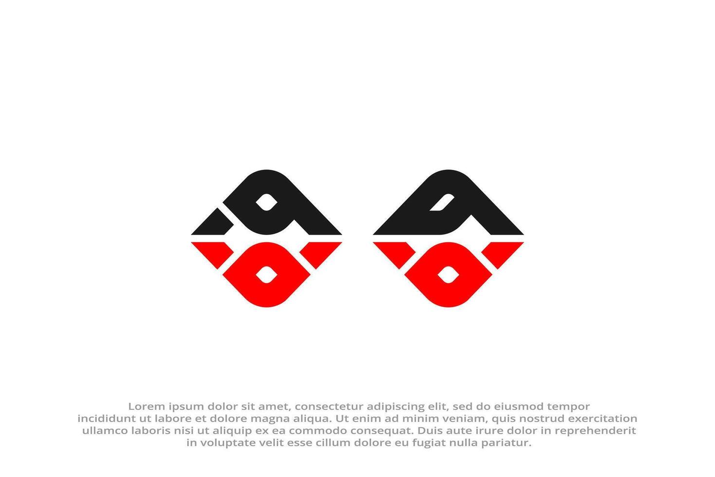letter bo or ob abstract modern business logo vector