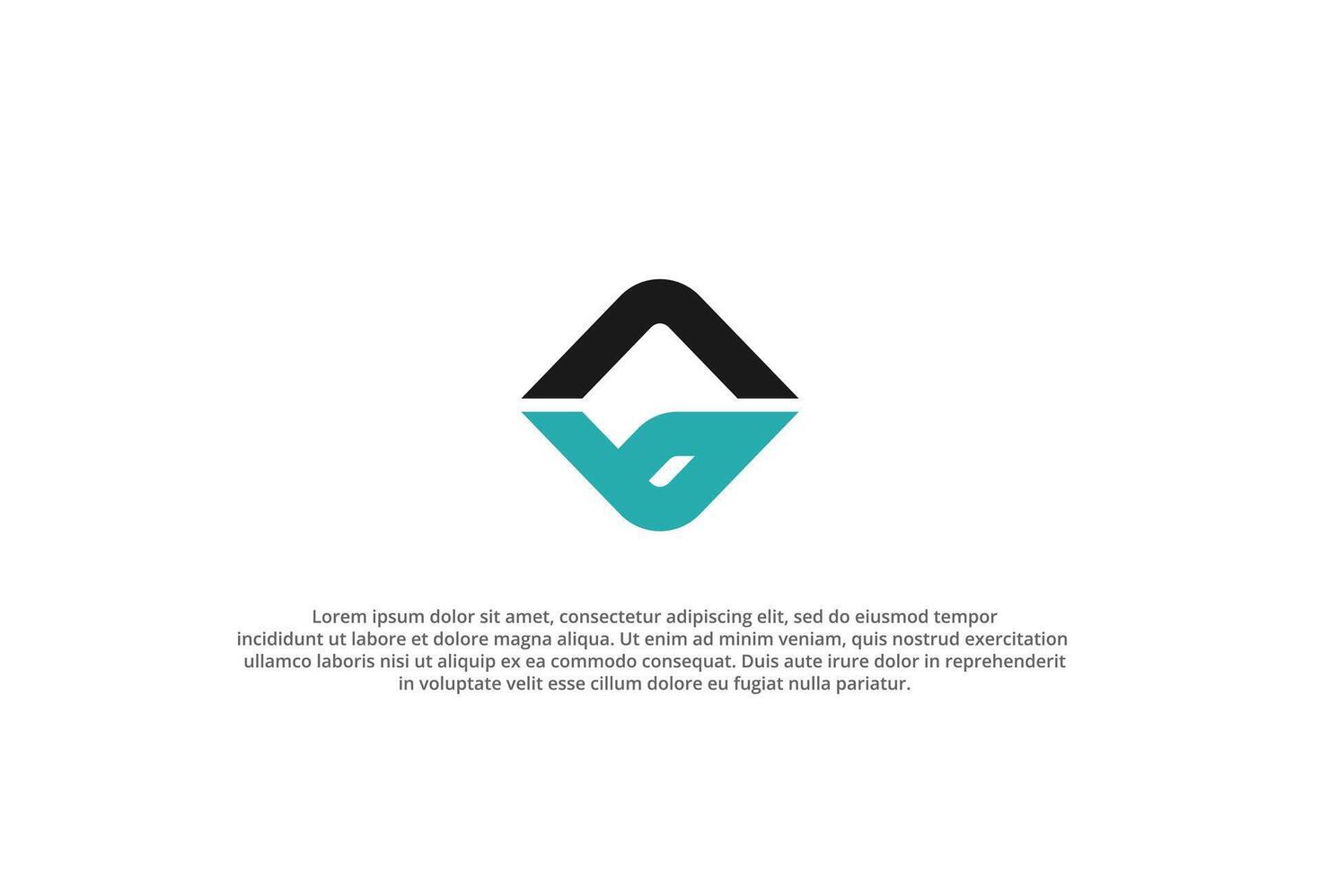letter a b or b a abstract minimalist modern logo vector