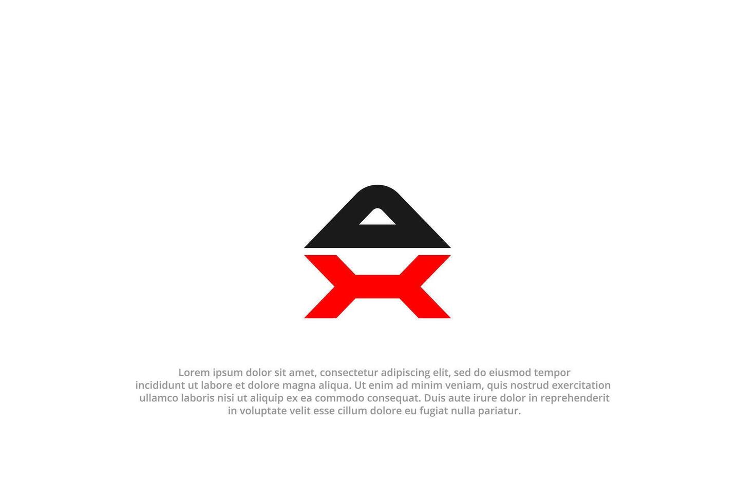 letter dh or dx abstract business modern minimalist logo vector